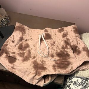 lululemon athletica Brown Tie-Dye Athletic Shorts